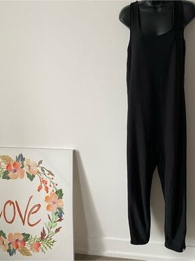 TKEES Black Scoop Neck Jumpsuit